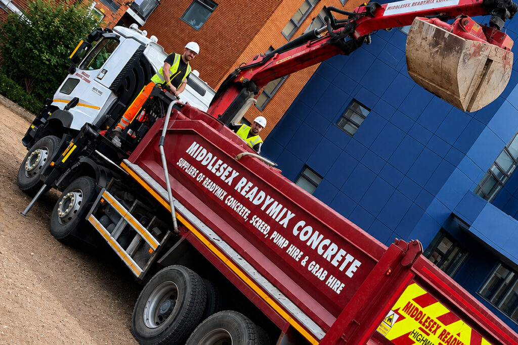 Commercial concrete delivery for a London construction project